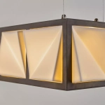Подвесной светильник Original BTC Davey Lighting Tiled Diner Pendant 6 Light, Weathered Brass, Matt,