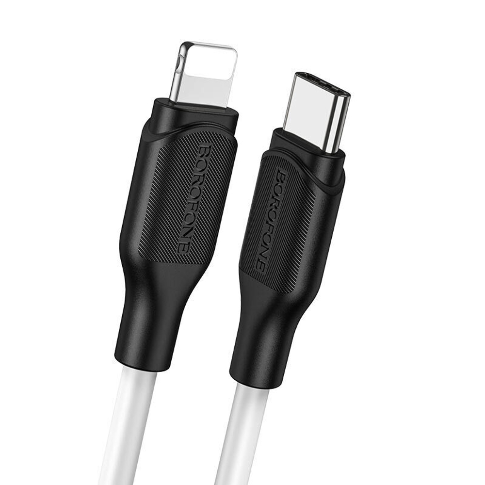 Кабель Borofone BX42 Type-C-Lightning PD20W 3А 1м Silicone White