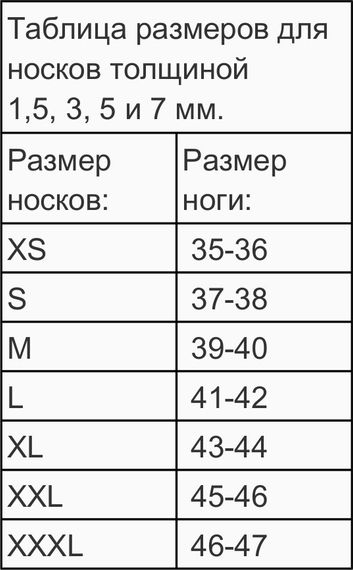 Носки неопреновые Free-Sub 5 мм лайкра/лайкра