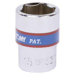 Головка торцевая стандартная шестигранная 3/8", 15 мм KING TONY 333515M