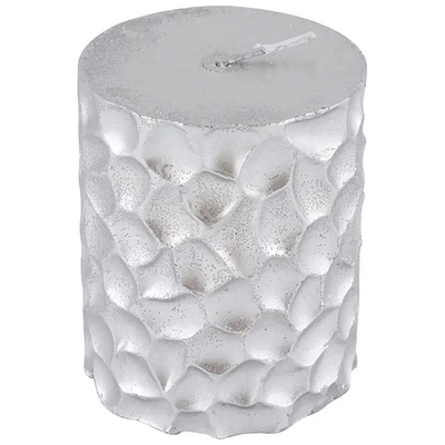 Свеча Deco Christmas "Iceberg" 80*65 мм серебряная