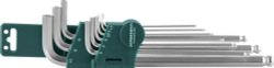 H06SM109S Комплект угловых шестигранников EXTRA LONG с шаром 1,5-10мм, 9 предметов S2 материал