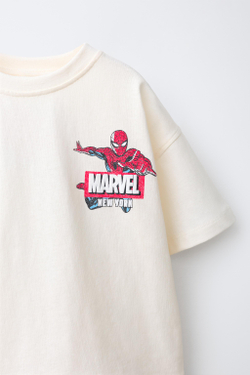 ZARA ФУТБОЛКА SPIDER-MAN © MARVEL, БЕЛЫЙ