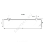 Полка подвесная матовое стекло IOM хром Ideal Standard A9124AA