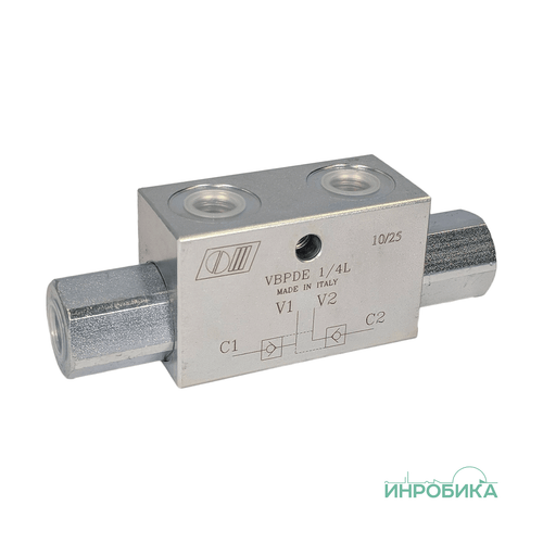 Гидрозамок двухстороннего действия VBPDE 1/4" L (V0010)