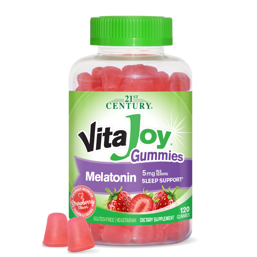21st Century, VitaJoy®, жевательные таблетки с мелатонином, со вкусом клубники, 120 жевательных таблеток (2,5 мг в 1 жевательной таблетке)