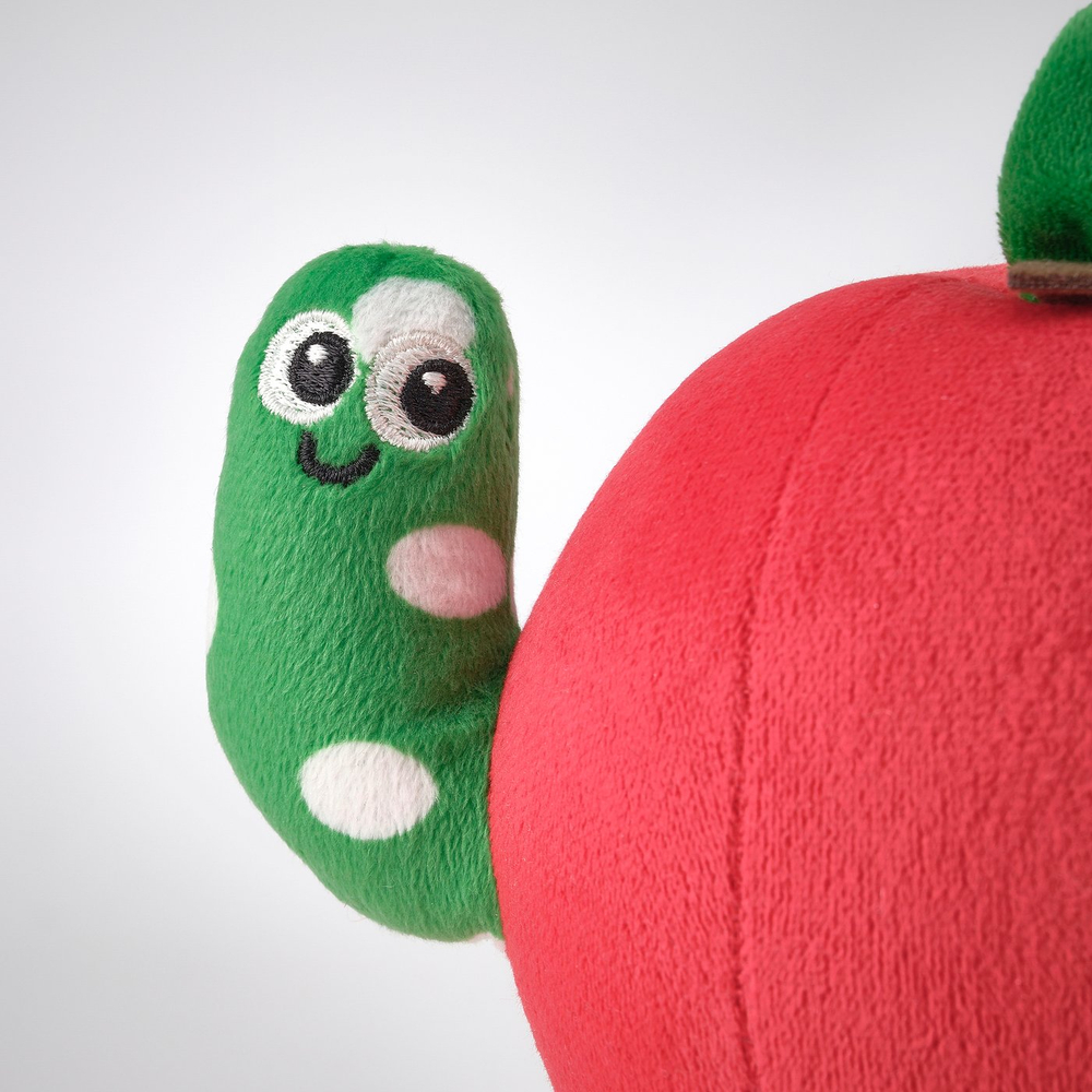 IKEA SANDBI  (ИКЕА САНДБИ)  -  Игрушка музыкальная - яблоко и червячок красный/зелёный