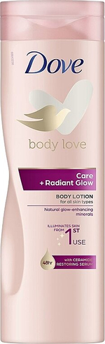 Лосьон для тела DOVE Care + Radiant Glow уход и сияние с натуральными минералами 400 мл (Из Финляндии)