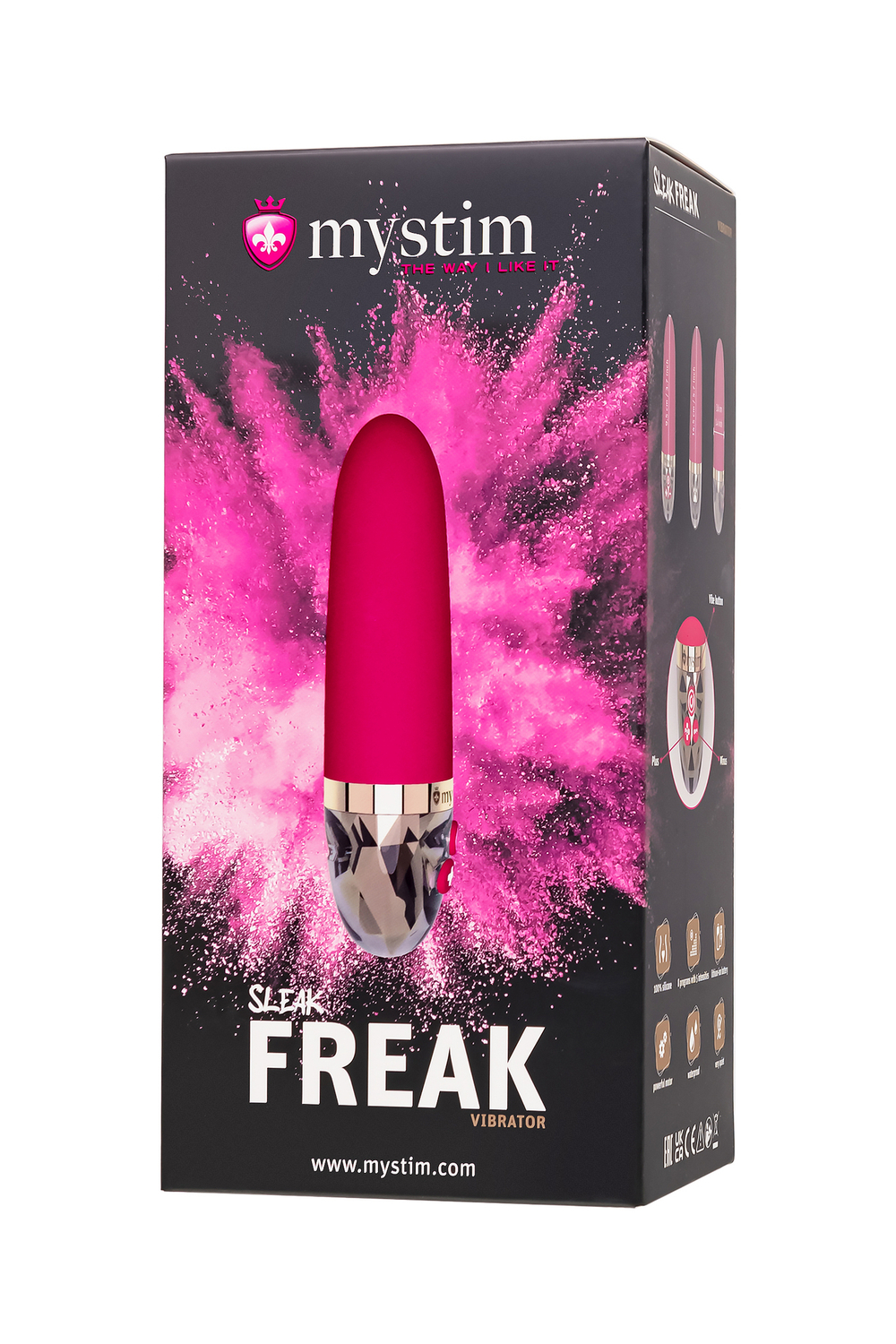 Вибратор Mystim Sleak Freak красный 14,5 см