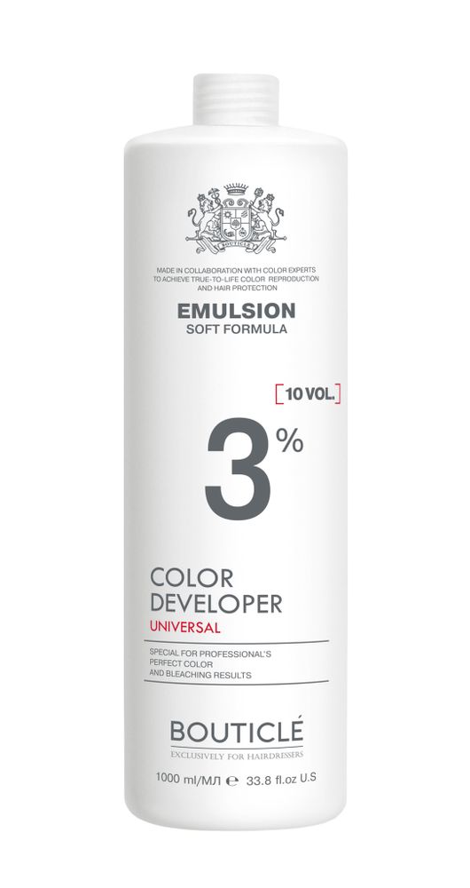 Оксидант-лосьон 3% - “Bouticle color developer 10 vol"  (1000 мл)