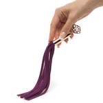 Фиолетовая мини-плеть Cherished Collection Suede Mini Flogger - 30 см. (Цвет: фиолетовый)