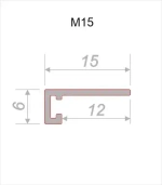 Микроплинтус M15A 2м анодированный титановый браш
