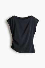 Топ со сборками из смеси с вискозой - H&M
