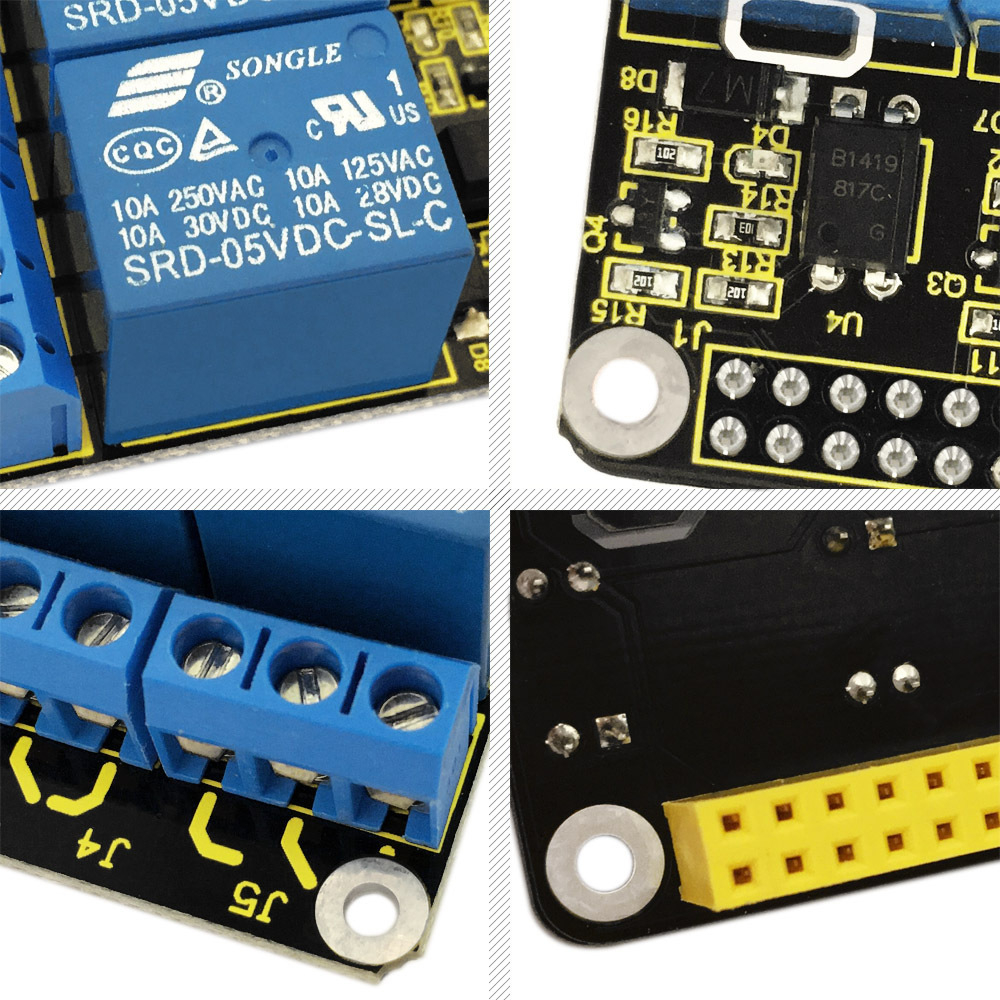 Шилд 4-канальное реле для Raspberry Pi