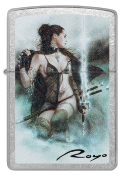 Зажигалка Zippo Luis Royo с покрытием Street Chrome, латунь/сталь, серебристая, 38x13x57 мм