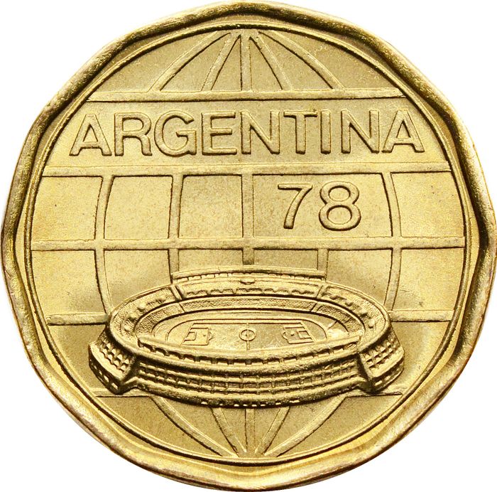 100 песо 1977 Аргентина «Чемпионат мира по футболу, Аргентина 1978»