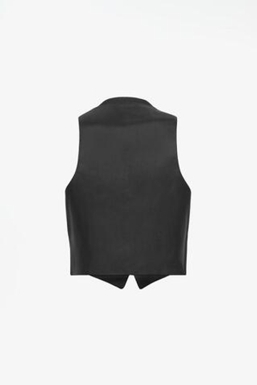 ZARA X JOHN GALLIANO ПРИТАЛЕННЫЙ ЖИЛЕТ, ЧЕРНЫЙ