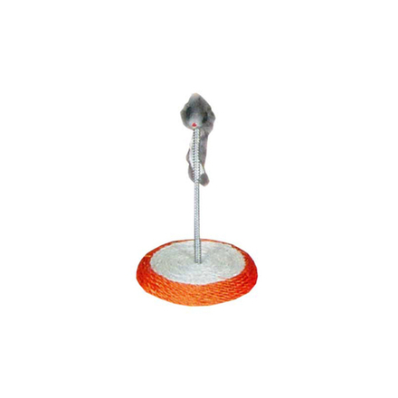 Игрушка КОТЕНОК сизаль мышь на подставке ф 12,5 см