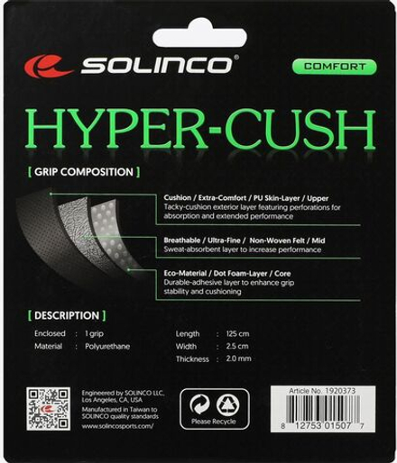 Базовая теннисная обмотка Solinco Hyper-Cush Replacement Grip 1P