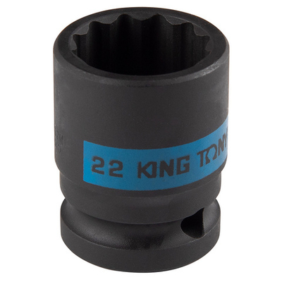 KING TONY (453022M) Головка торцевая ударная двенадцатигранная 1/2", 22 мм