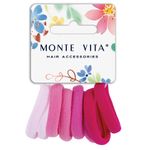 Резинки для волос НАБОР 8 шт., мягкие, средние, оттенки розового, MONTE VITA, 457048