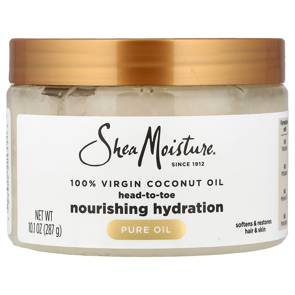 SheaMoisture, питательное и увлажняющее средство для всего организма, 100% кокосовое масло первого отжима, 287 г (10,1 унции)
