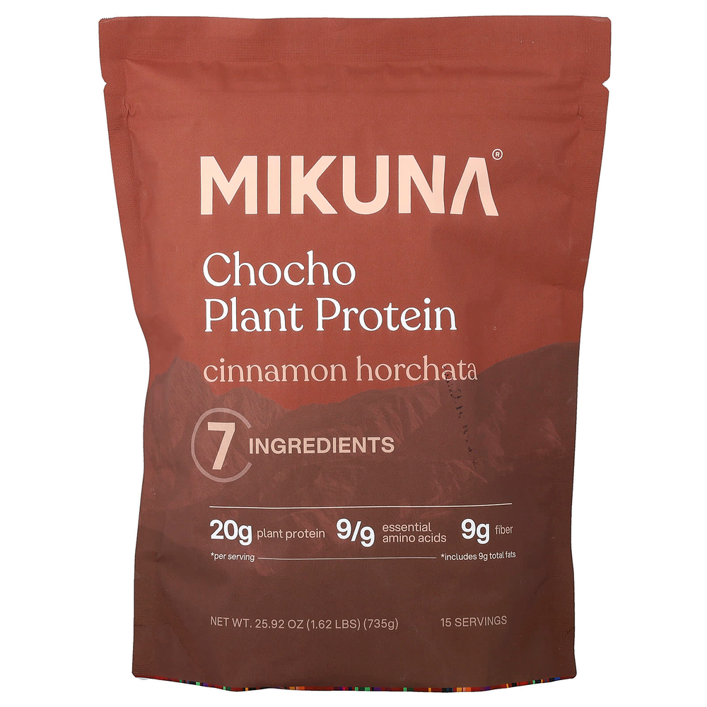 MIKUNA, протеиновый порошок из растения шоколад, со вкусом корицы, орчата, 735 г (1,62 фунта)