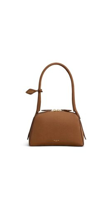 ALAÏA МАЛЕНЬКАЯ СУМКА LE BOULEDOGU ИЗ НУБУКА, КОРИЧНЕВЫЙ