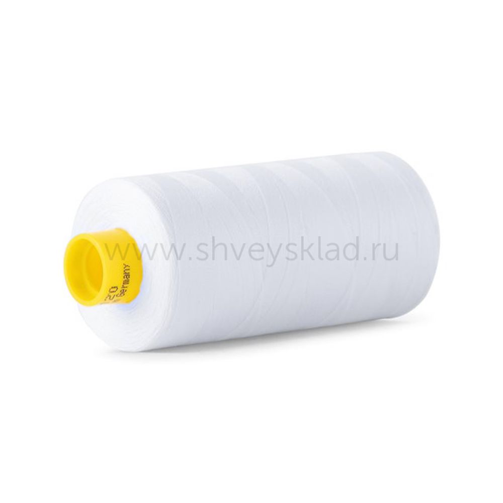 Нитка Gutermann Mara 120 (1000 метров), 1 кат., универсальная | 4335 холодный белый