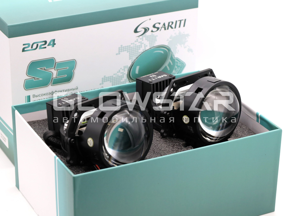 Билед модули Sariti S3 3.0 дюйма, 2 чипа, 5500К, 12V, 54W/62W, крепление 3R (комплект, 2шт)