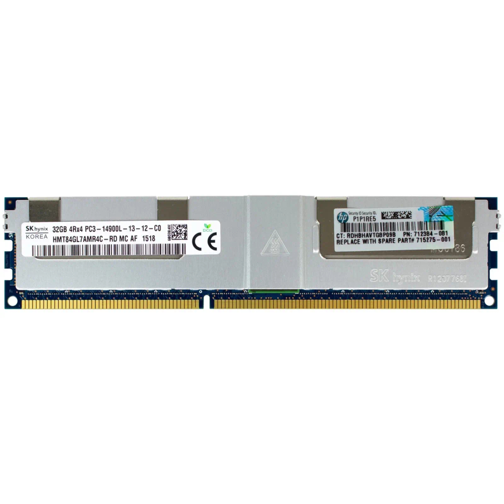 Модуль памяти для сервера HP 32GB 715275-001 PC3-14900L 4Rx4 DDR3-1866MHz ECC Reg Memory 712384-081