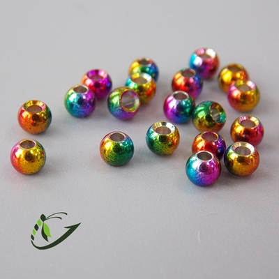 FLY-FISHING Латунные головки радужной окраски Brass Beads RAINBOW (20 шт.)