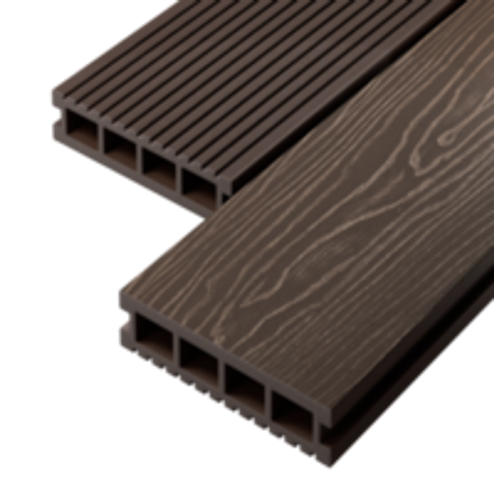 Террасная доска Decking Urban 150х24х3000 0,45м2 венге (Темный Орех)