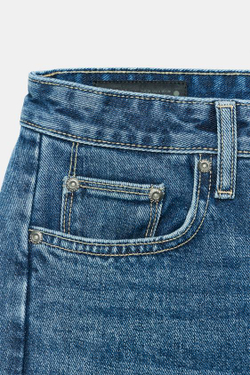 ZARA ДЖИНСЫ ZW COLLECTION ANKLE RELAXED СО СРЕДНЕЙ ПОСАДКОЙ, ВЫЦВЕТШИЙ СИНИЙ