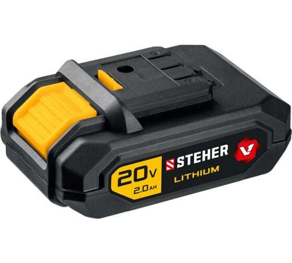 Батарея аккумуляторная STEHER 20 В, Li-Ion 2 Ач, тип V1, V1-20-2