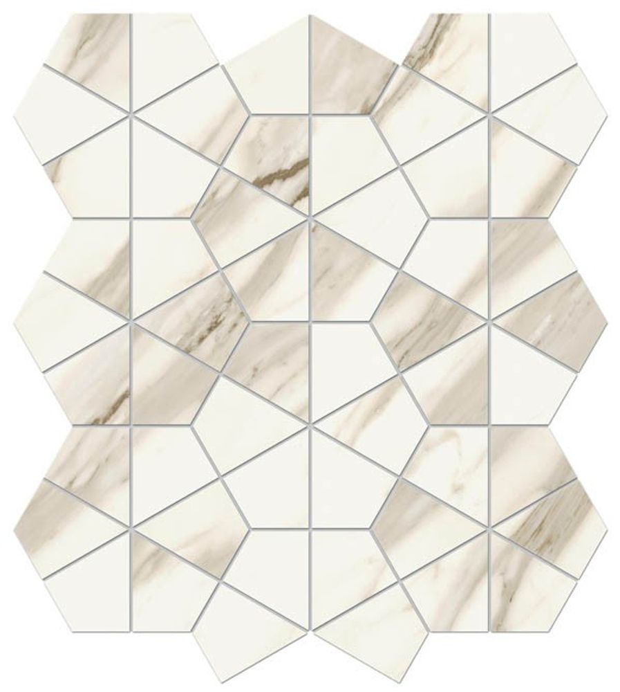 Мозаика Marvel Meraviglia Calacatta Bernini Hexagon Lapp. (AJQZ)