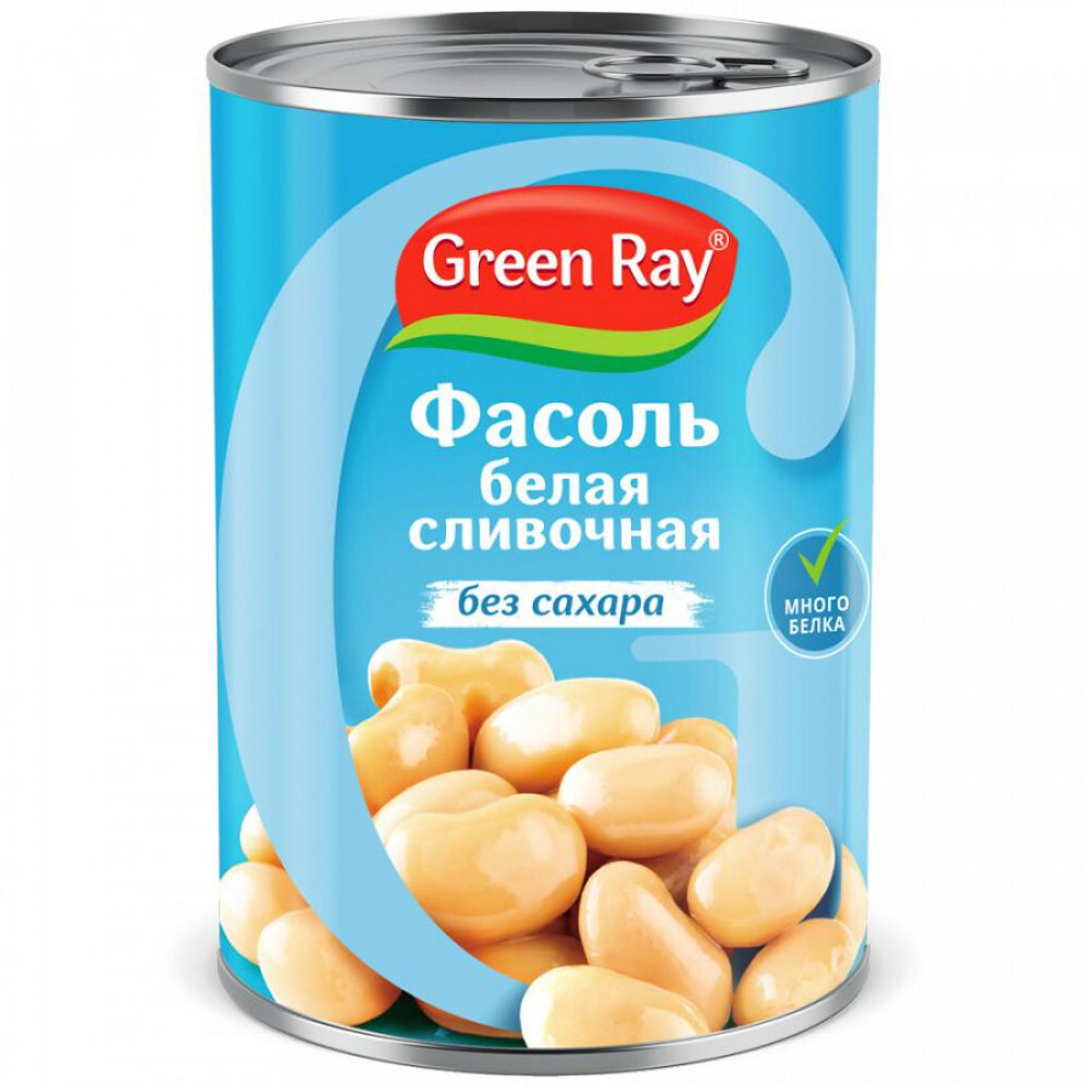 Green Ray Фасоль Белая Крупная Консервированная 425мл