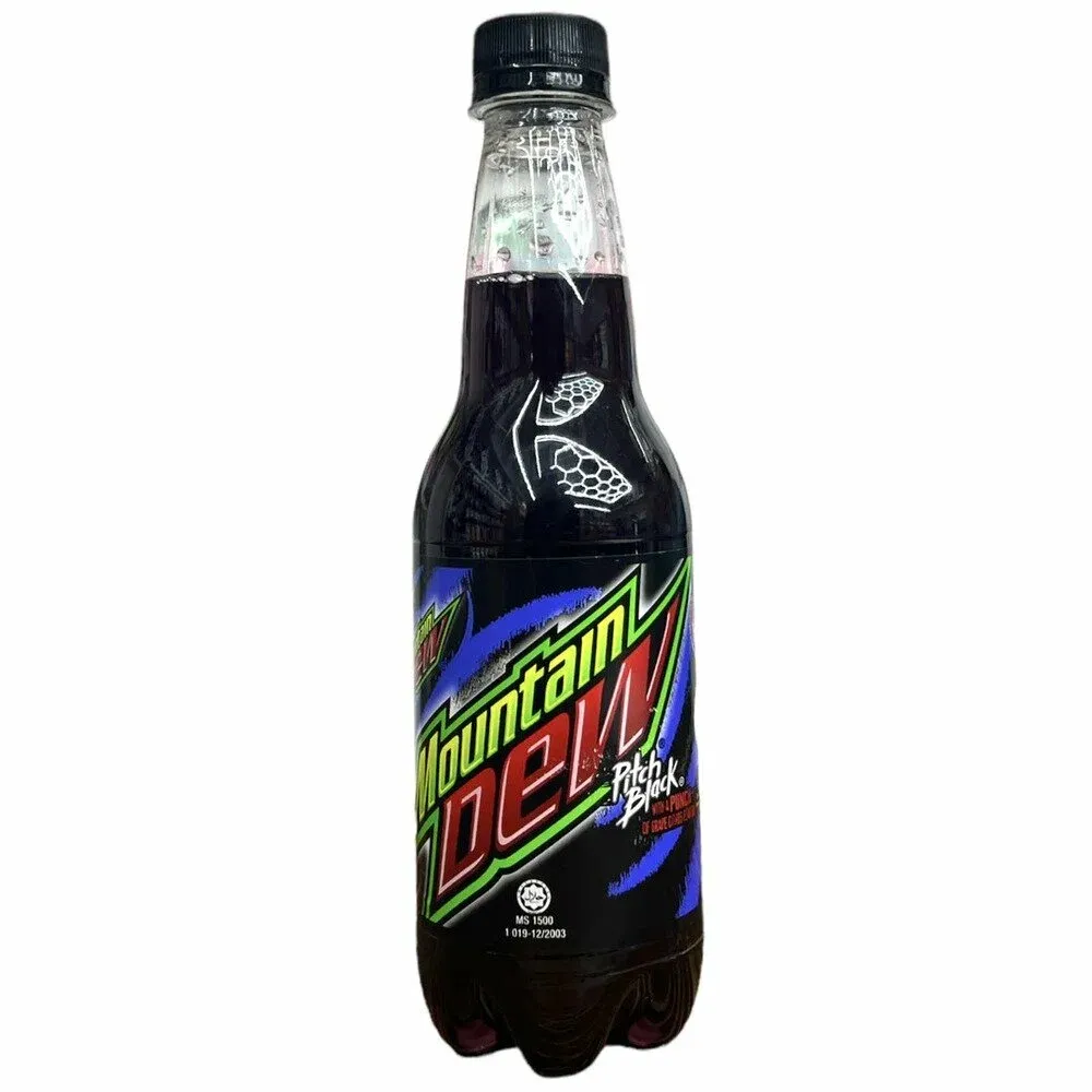 Напиток газированный Mountain Dew 400мл Pitch Black Малайзия ПЭТ
