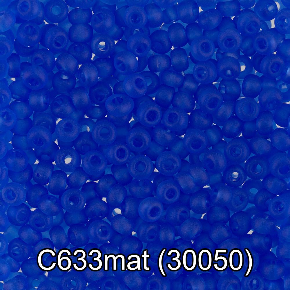 Бисер Gamma 10/0 (2.3 мм), 50 г (10х5 г), C633mat св.васильковый мат, 30050, круглый 3