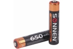 Аккумуляторные батарейки SONNEN AAA HR03 Ni-Mh 650mAh 2шт в блистере 454236