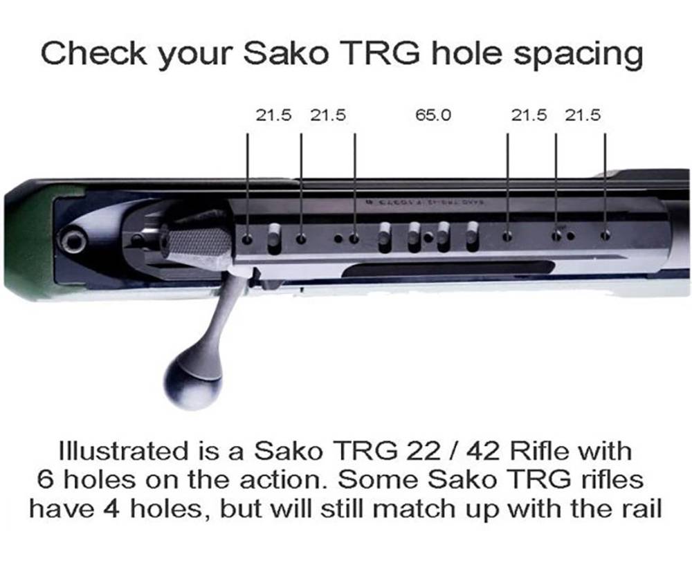 Основание Contessa, Picatinny, на SAKO TRG 42/22, 0MOA - фото 3