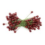 Тычинки для искусственных цветов 0,5х6см (бордовый)