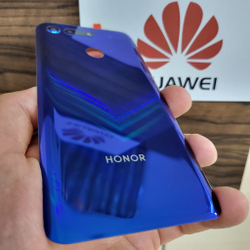Крышка для Honor View 20 - задняя стеклянная панель "Хорошее качество" (синего цвета)