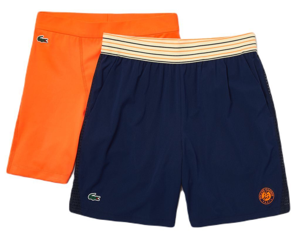 Мужские шорты теннисные Sport Lacoste Roland Garros Edition Pique Shorts - navy blue