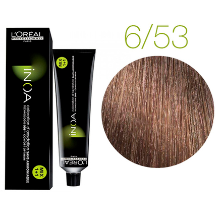 L'Oreal Professionnel Inoa 6.53 - Тёмный блондин махагово-золотистый 60 мл