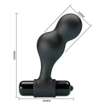Черная анальная вибропробка 10см Mr.Play Silicone Vibrating Anal Plug BI-040133-MR