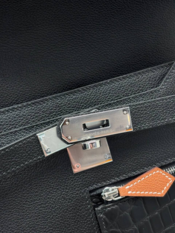 Клатч-Сумка через плечо Hermes Kelly Depeches 25 вставки из кожи крокодила