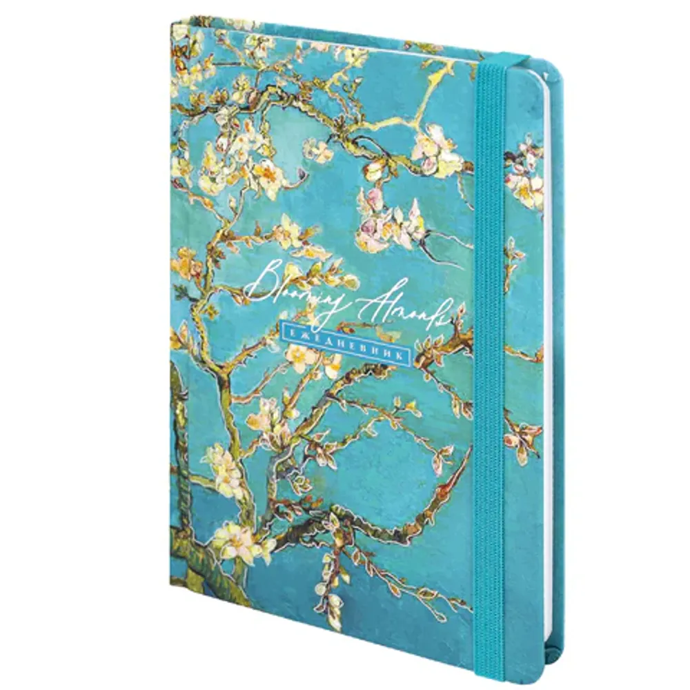 Ежедневник недатированный Brauberg Almond, А5, 128л, твердый, резинка
