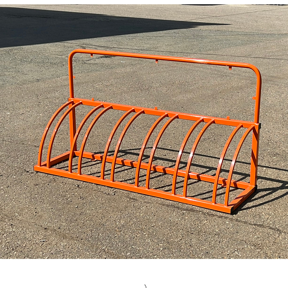 Велопарковка рекламная №35-10 Атлет Мастер, на 10 мест, 2900*510*930 мм.