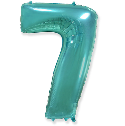 Шар-цифра 7 Тиффани Tiffany 102 см фольга с гелием на грузике